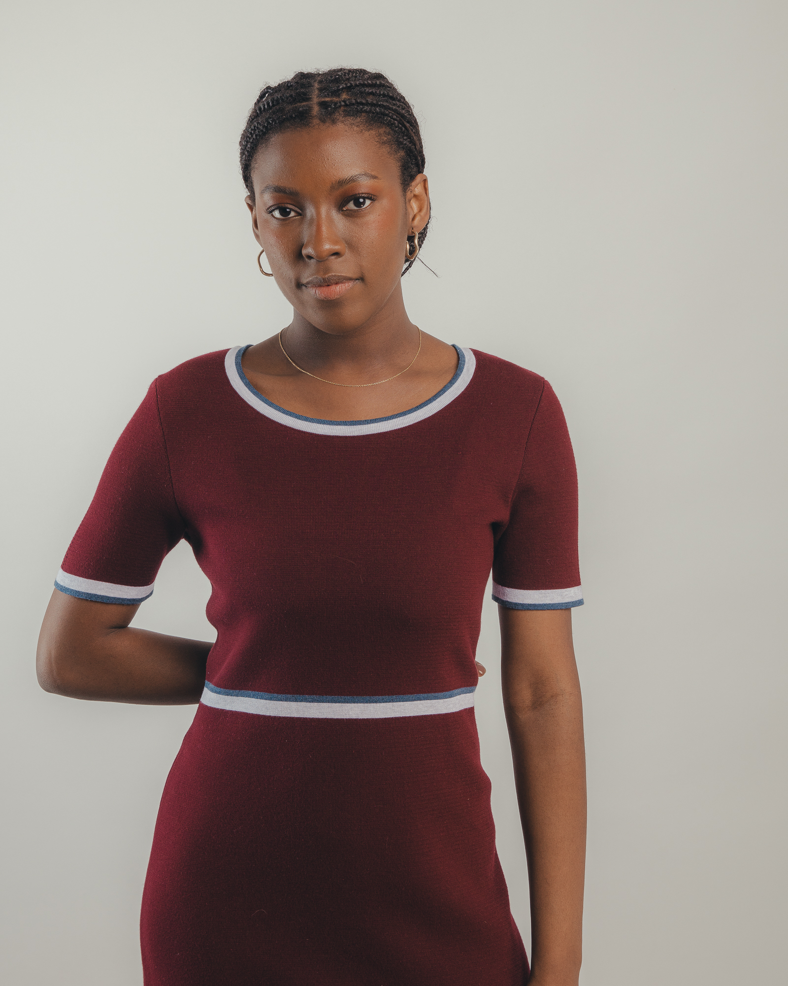 Robe droite bordeaux best sale