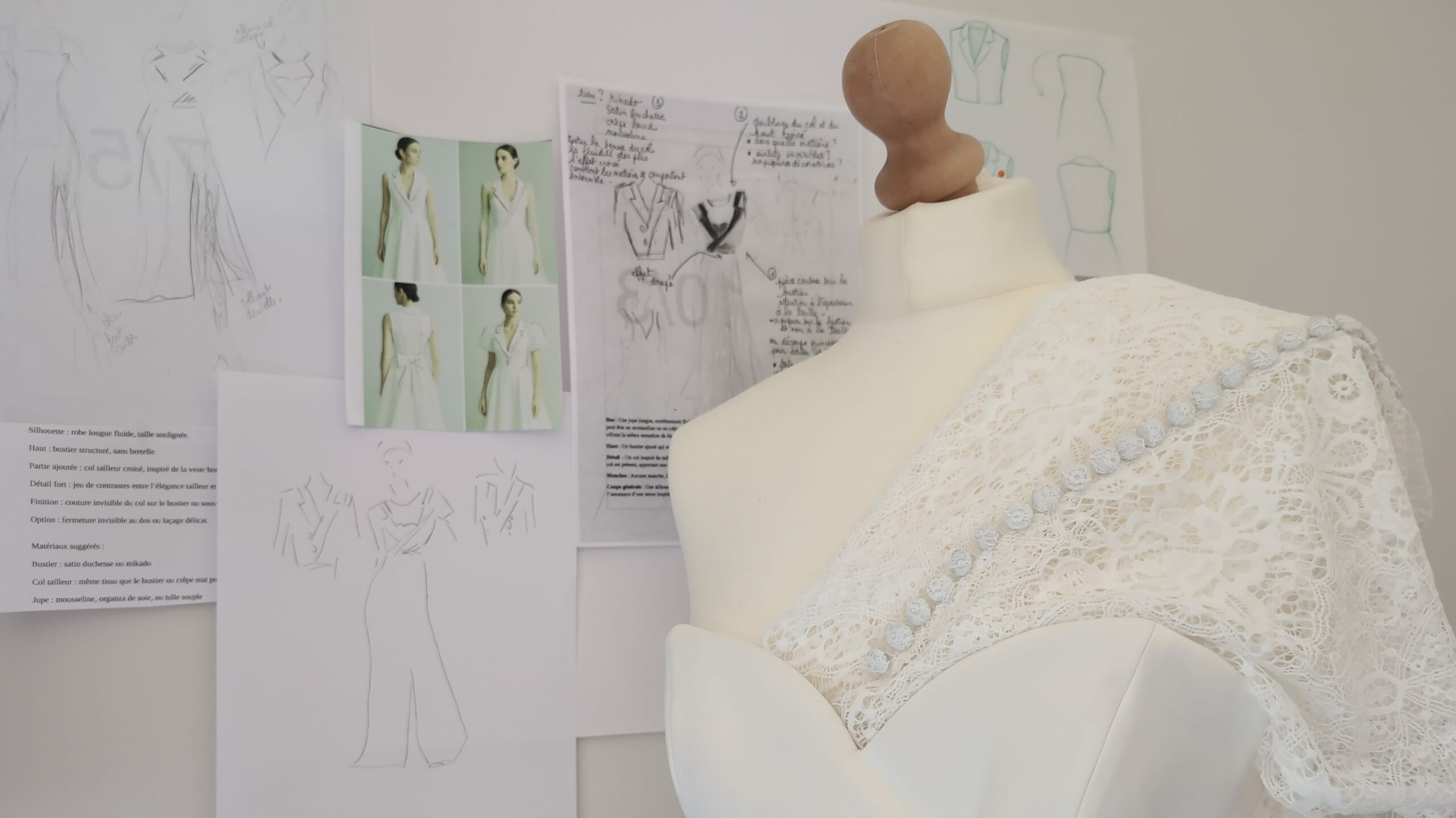 Robe de mariée sur-mesure Maison Merise, showroom à Orléans